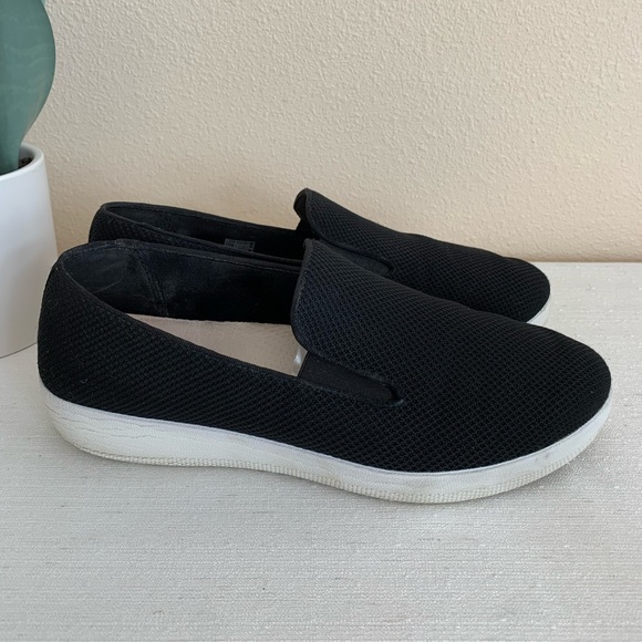Fitflop Shoes Fitflop Black Mesh Slip On Casual Sneakers Womans 85